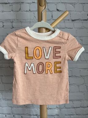 ⭐️⭐️ PICK 5 / $20 Little Co Baby Girl Peach 'Love More' T-Shirt